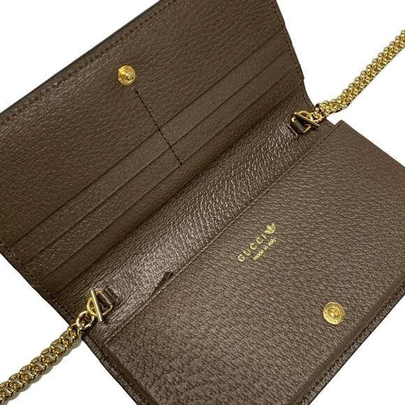 Auth GUCCI Crystal GG 621892 Brown Dark Brown Coated Canvas Leather - Picture 3 of 13